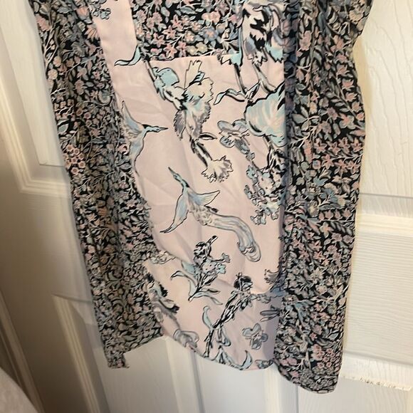 BCBG MaxAzria VickyDusty RosePinkFloralPink SleevlessBlouseTank XXSmall EUC - Picture 3 of 8